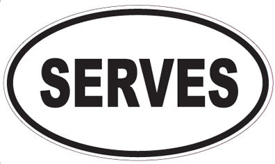 SERVES - Oval Sticker