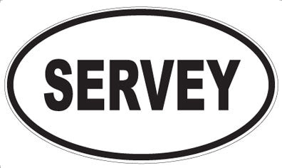 SERVEY - Oval Magnet