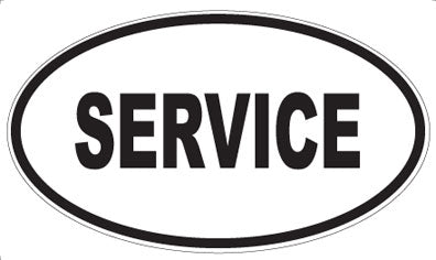 SERVICE - Oval Sticker