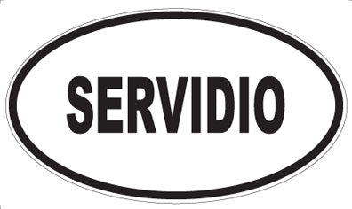 SERVIDIO - Oval Sticker