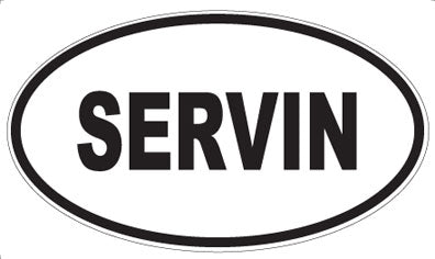 SERVIN - Oval Sticker