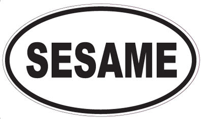 SESAME - Oval Sticker