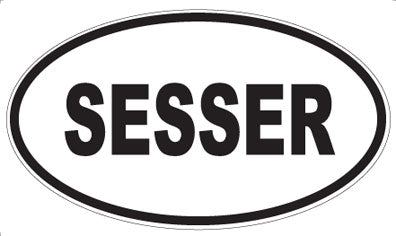 SESSER - Oval Sticker