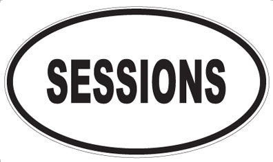 SESSIONS - Oval Magnet