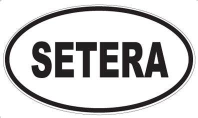 SETERA - Oval Sticker