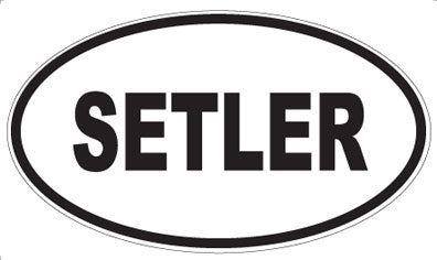 SETLER - Oval Sticker