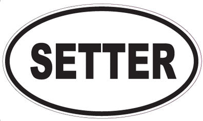 SETTER - Oval Sticker