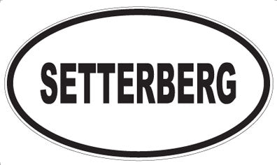 SETTERBERG - Oval Magnet