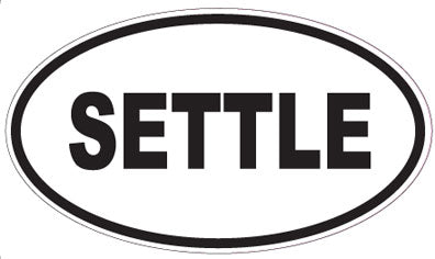 SETTLE - Oval Sticker