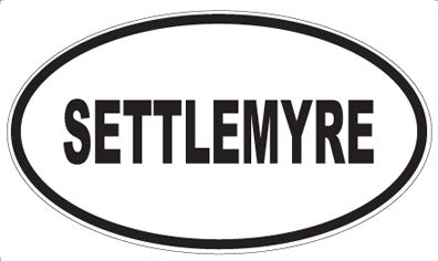 SETTLEMYRE - Oval Sticker