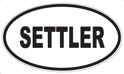 SETTLER - Oval Magnet