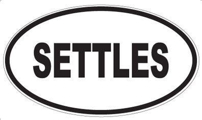 SETTLES - Oval Sticker