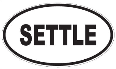 SETTLE - Oval Magnet