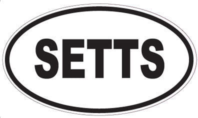 SETTS - Oval Sticker
