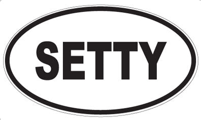 SETTY - Oval Sticker
