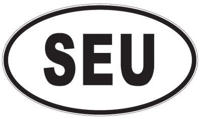 SEU - 3 Letter Initials Oval Sticker