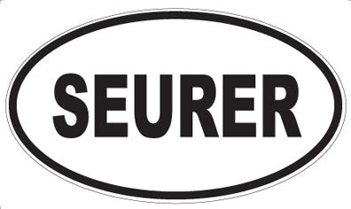 SEURER - Oval Sticker