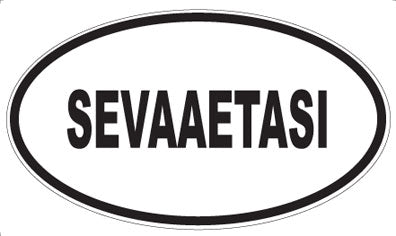 SEVAAETASI - Oval Sticker