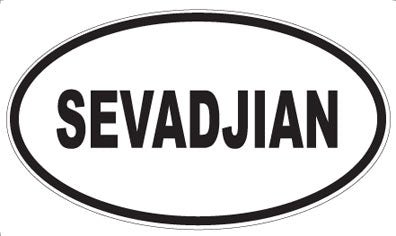 SEVADJIAN - Oval Sticker