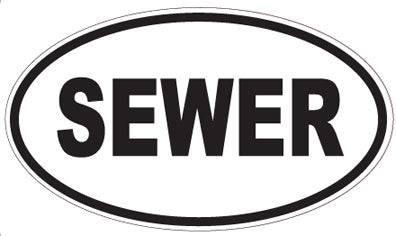SEWER - Oval Magnet