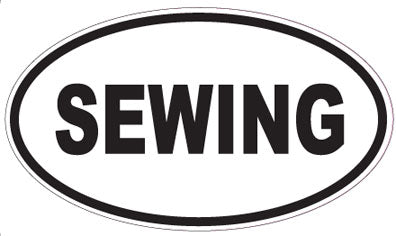 SEWING - Oval Sticker
