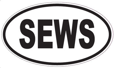 SEWS - Oval Sticker