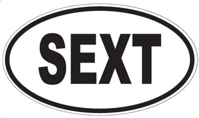 SEXT - Oval Sticker