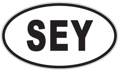 SEY - 3 Letter Initials Oval Sticker
