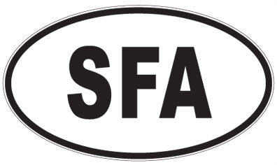 SFA - 3 Letter Initials Oval Sticker