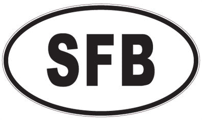 SFB - 3 Letter Initials Oval Sticker