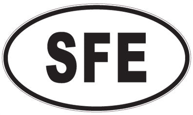 SFE - 3 Letter Initials Oval Sticker