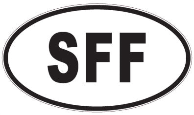 SFF - 3 Letter Initials Oval Sticker