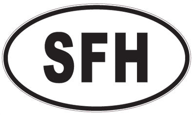 SFH - 3 Letter Initials Oval Sticker