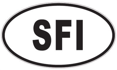 SFI - 3 Letter Initials Oval Sticker