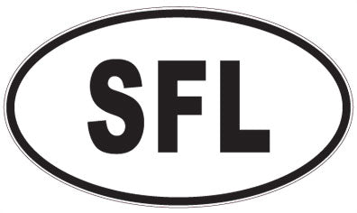SFL - 3 Letter Initials Oval Sticker