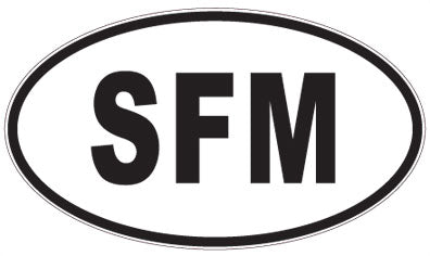 SFM - 3 Letter Initials Oval Sticker