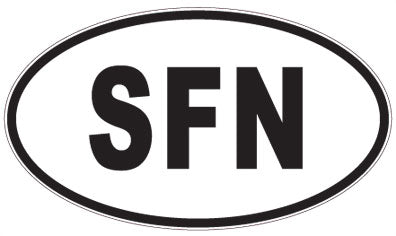 SFN - 3 Letter Initials Oval Sticker