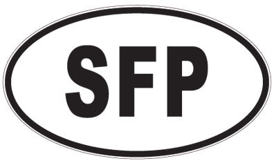 SFP - 3 Letter Initials Oval Sticker