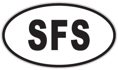 SFS - 3 Letter Initials Oval Sticker