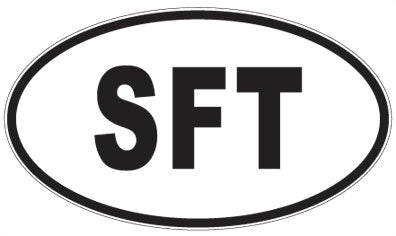 SFT - 3 Letter Initials Oval Sticker
