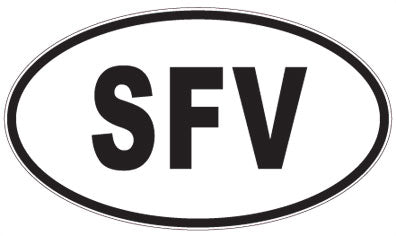 SFV - 3 Letter Initials Oval Sticker