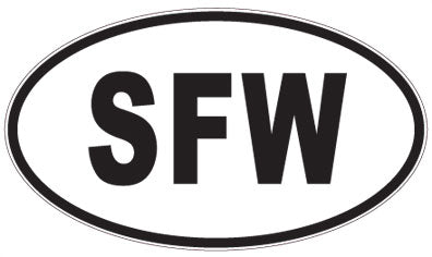 SFW - 3 Letter Initials Oval Sticker