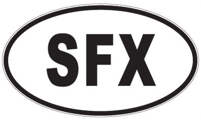 SFX - 3 Letter Initials Oval Sticker