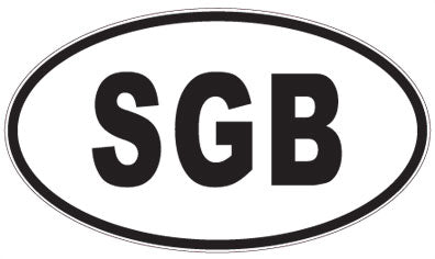 SGB - 3 Letter Initials Oval Sticker