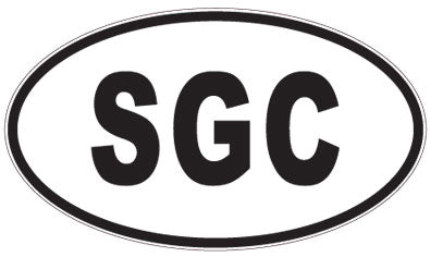 SGC - 3 Letter Initials Oval Sticker