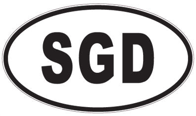 SGD - 3 Letter Initials Oval Sticker
