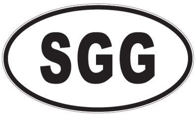 SGG - 3 Letter Initials Oval Sticker