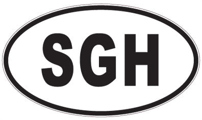 SGH - 3 Letter Initials Oval Sticker