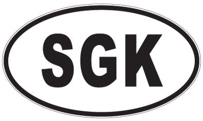 SGK - 3 Letter Initials Oval Sticker