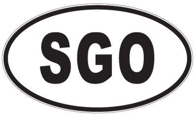 SGO - 3 Letter Initials Oval Sticker